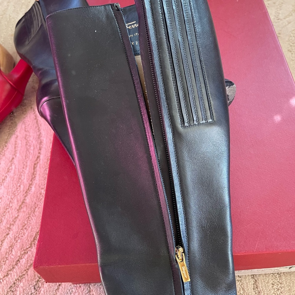 Auth Salvatore Ferragamo knee high boots Size 6 - Picture 8 of 11
